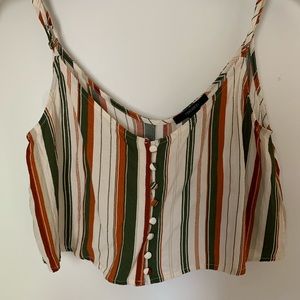 Forever 21 Striped Crop Top